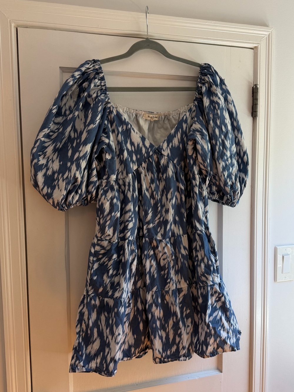 Anthropologie ๐ฉต Mini Dress Puff Puff Sleeve Medium - Picture 3 of 12